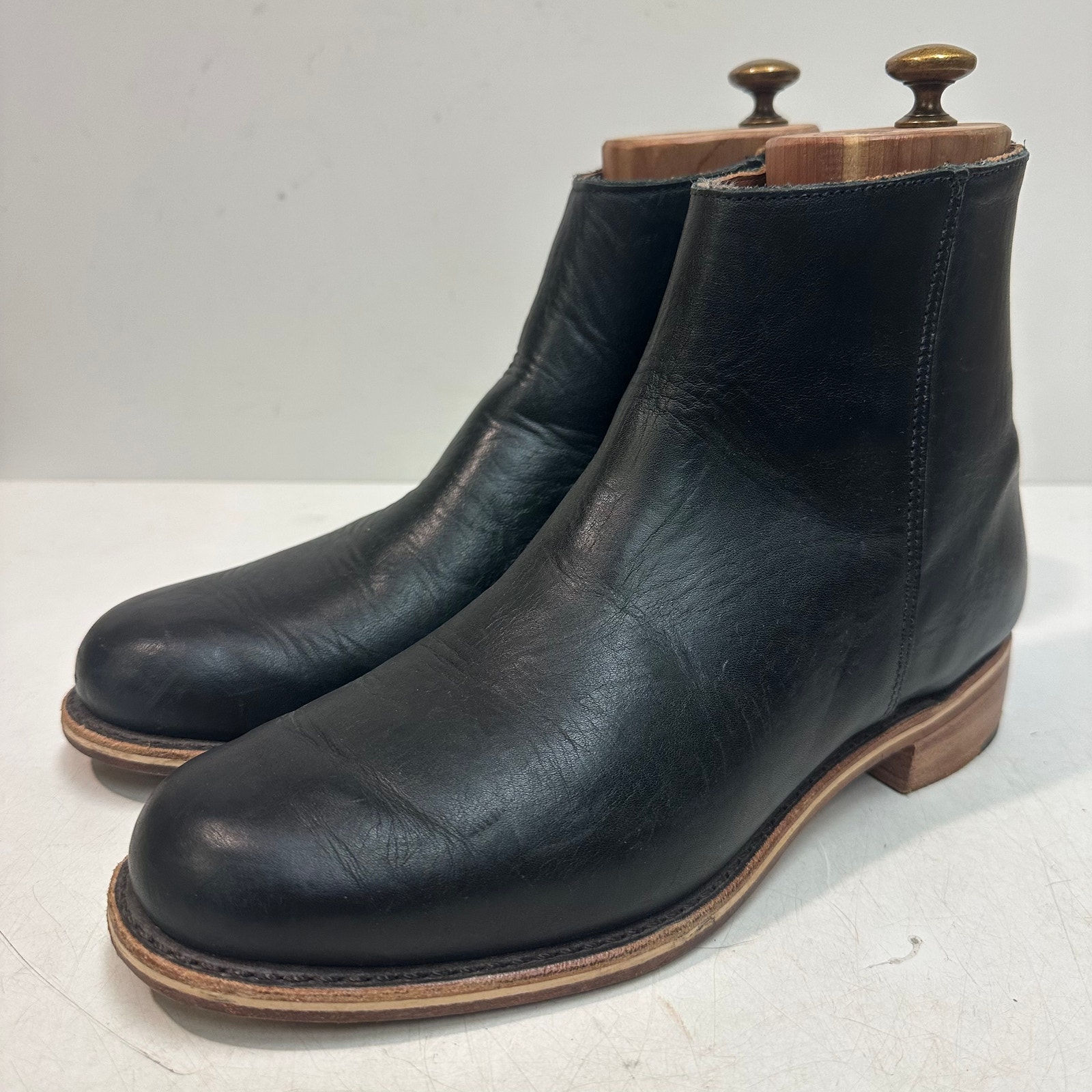 Euc Rancourt & Co. X Helm Pablo Boot Zipper Moto Ankle Made In Maine Usa 9 D — image 2 of 8